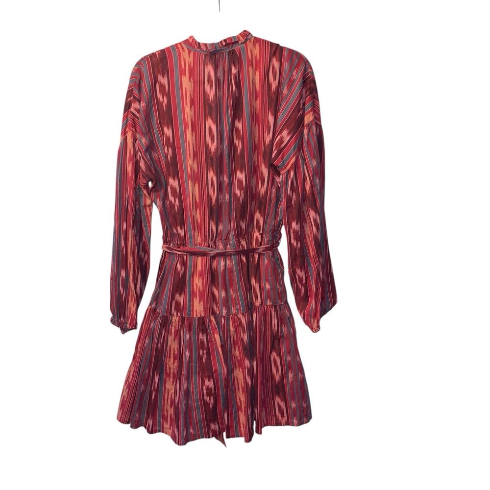 Lauren Ralph Lauren Geo Striped Belted Cotton Voile Ikat Dress SZ. 12 - Picture 3 of 11